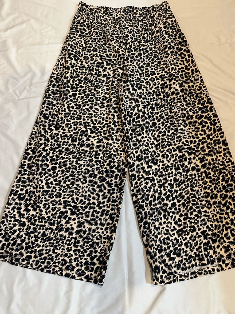 Anthropologie Leopard Print Wide Leg Pull-On Lounge Casual Women’s - Picture 3 of 11